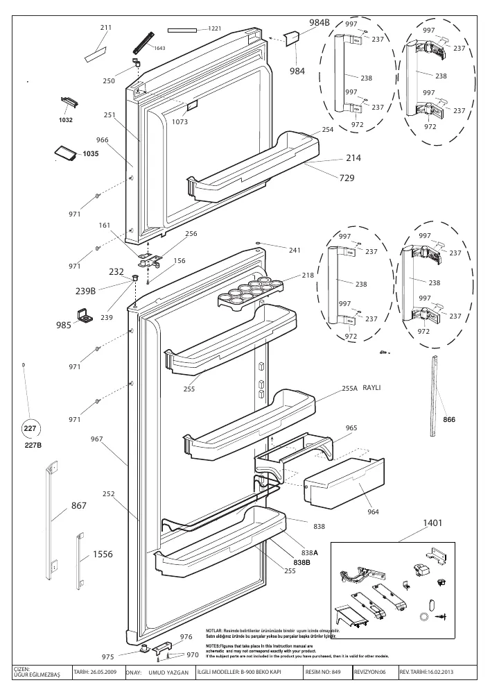 Vue éclatée BEKO RED35XP 7282047691