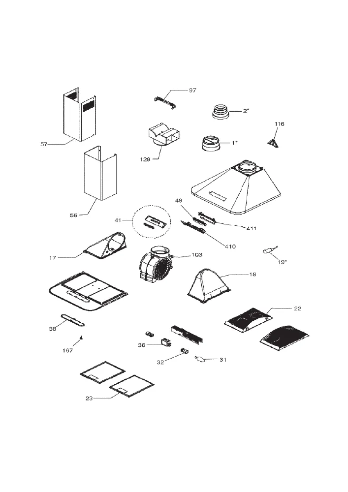 Vue éclatée HOTPOINT-ARISTON HES90FBK 38741