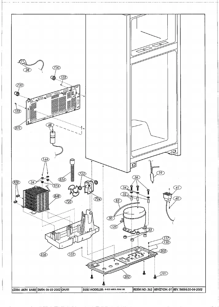 Vue éclatée BEKO DNE47400DS 7216147683
