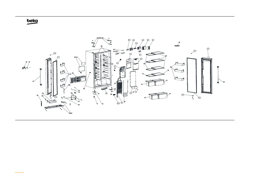 Vue éclatée BEKO GNO4321XP 8994023200