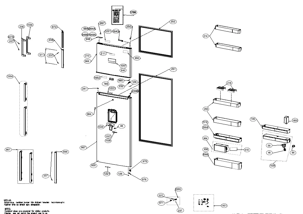Vue éclatée BEKO RDNE535E30DZXB 7240347501