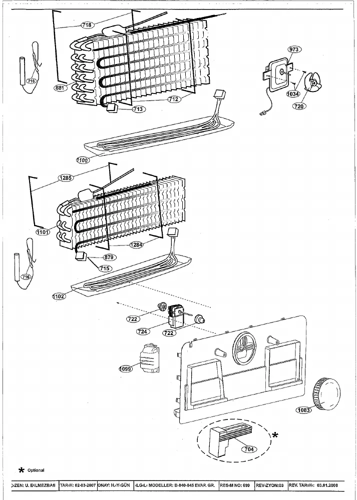 Vue éclatée BEKO DNE61500D 7223547614