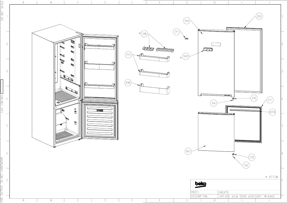 Vue éclatée BEKO RCNT375I30XBN 8700000721