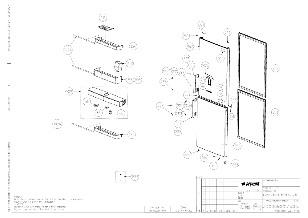 Vue éclatée BEKO RCSE300K40SN 7294848796