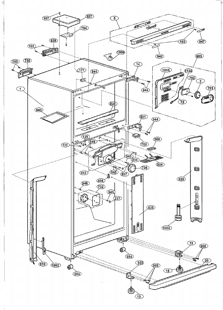 Vue éclatée BEKO DNE47401DS V2 7230947684