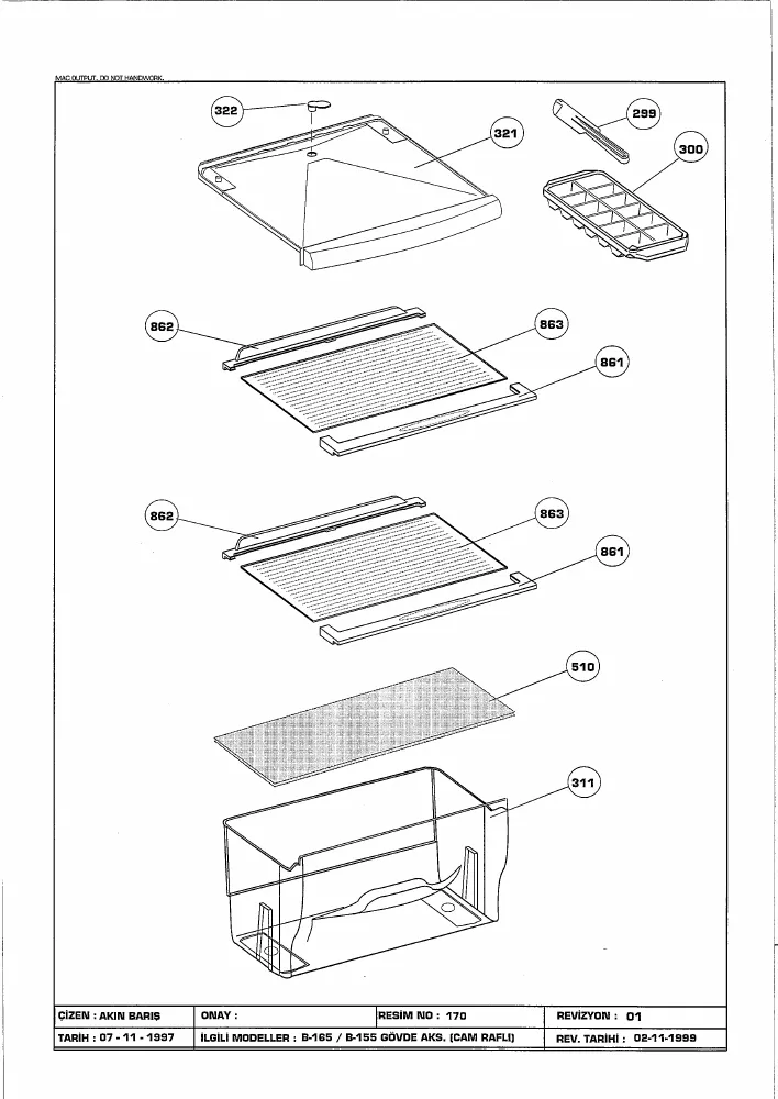 Vue éclatée BEKO RSF1671 RSE1671(s)