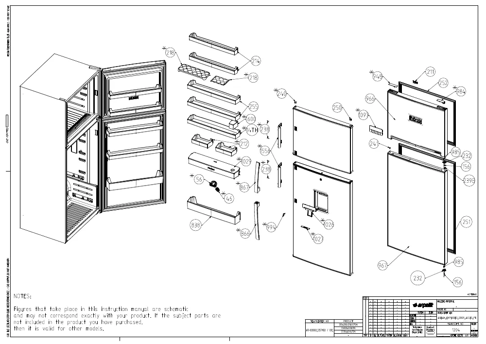 Vue éclatée BEKO RDNT360I20BS 8700000127