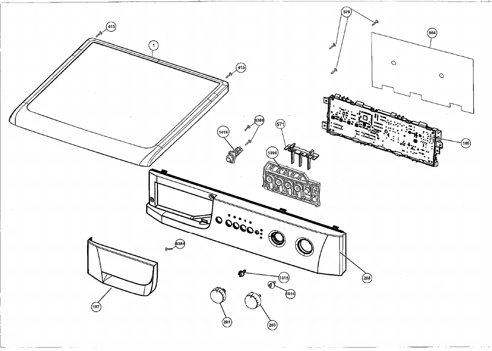 Vue éclatée BEKO WMD25105TS 7147081200