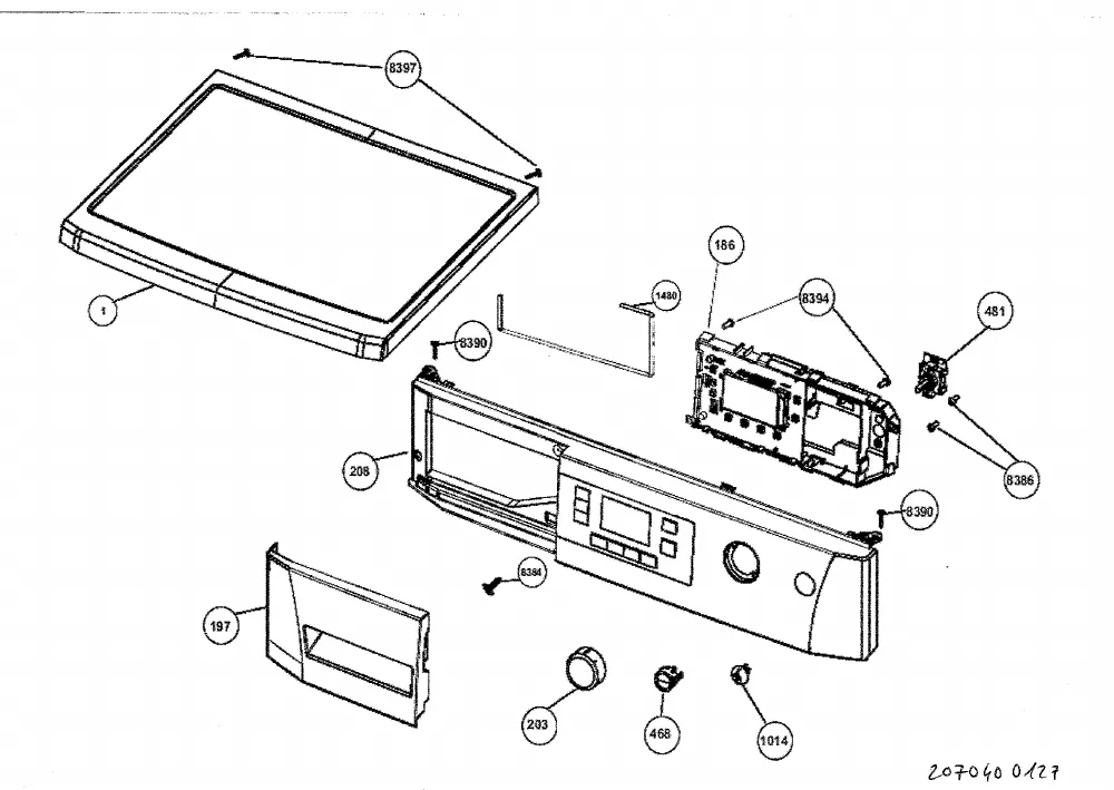 Vue éclatée BEKO WMB101400 7138141100