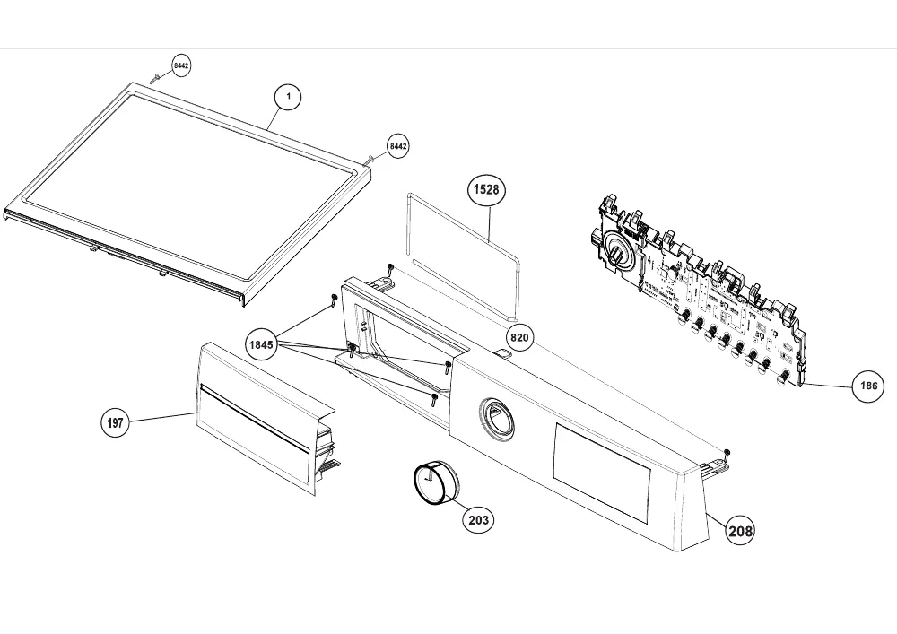 Vue éclatée BEKO B3WFU584110M 7002940003