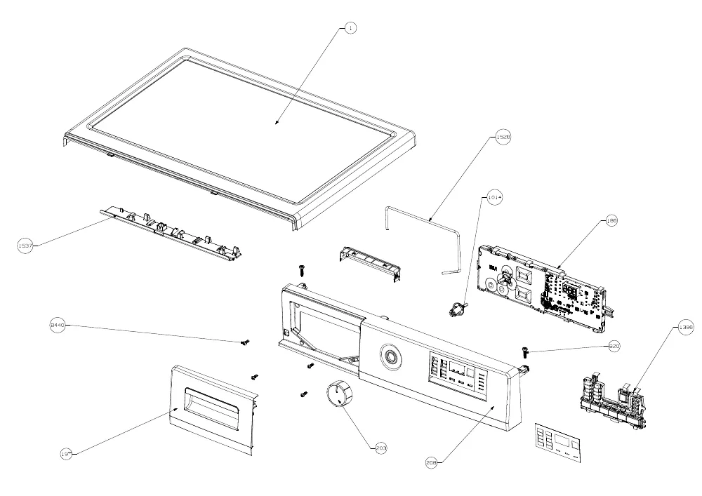 Vue éclatée BEKO WUS9200WDOS 7000840063