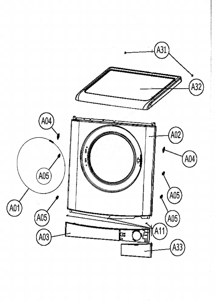 Vue éclatée BEKO WCB61220M 8987213200