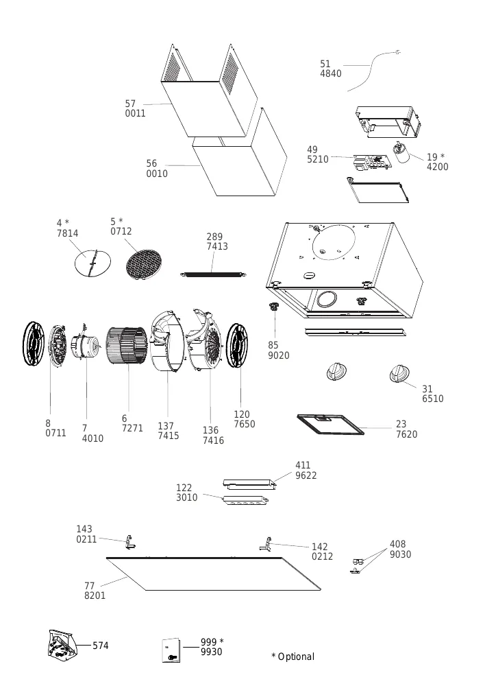 Vue éclatée HOTPOINT-ARISTON HHVP87FLTK 95209