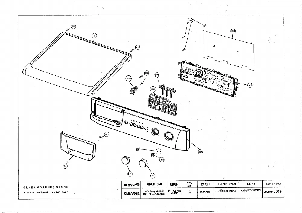 Vue éclatée BEKO WMD25120F 7131181500