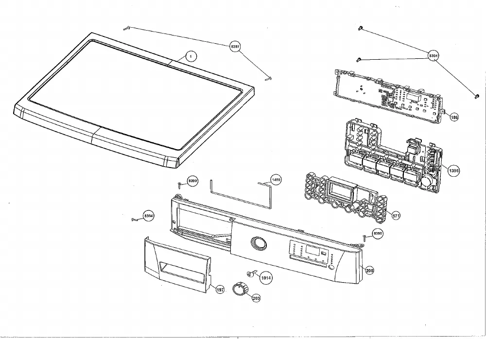 Vue éclatée BEKO WMB61231MS 7114241100