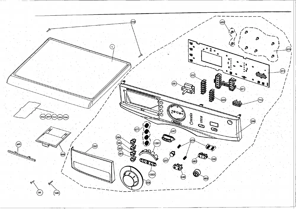 Vue éclatée BEKO WM5554T 7115181500