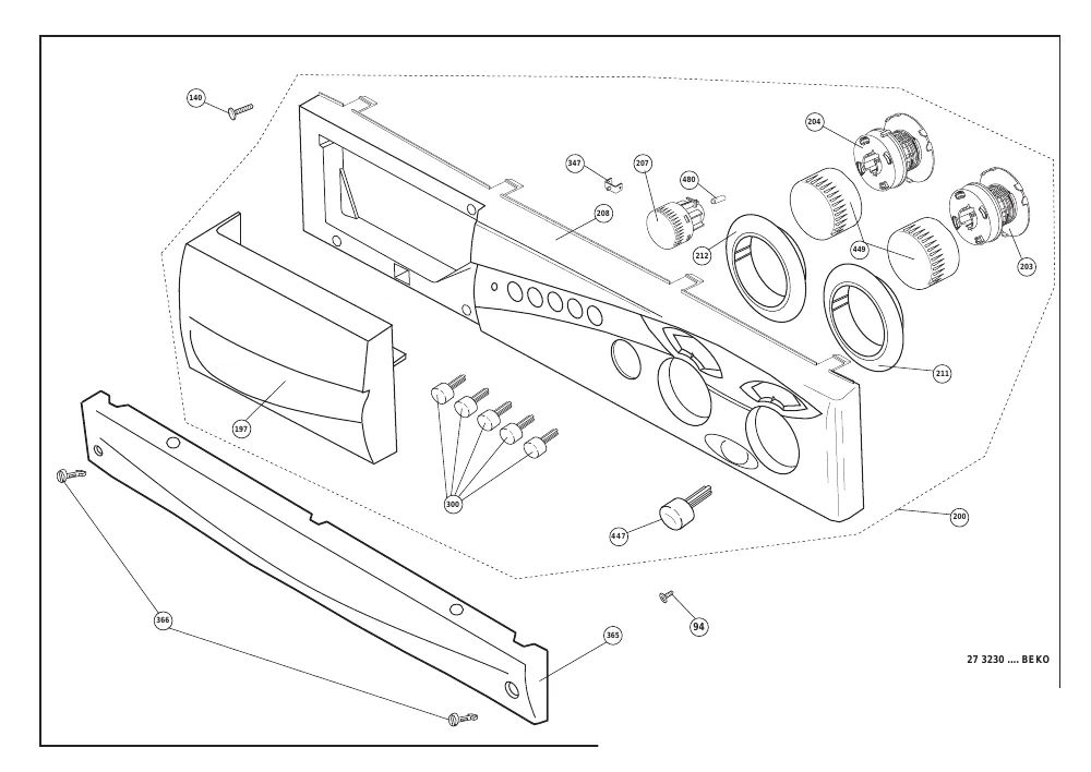 Vue éclatée BEKO LL1055THV