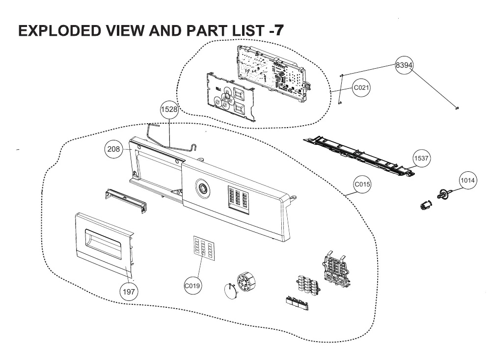 Vue éclatée BEKO LLF08W3 8884743200