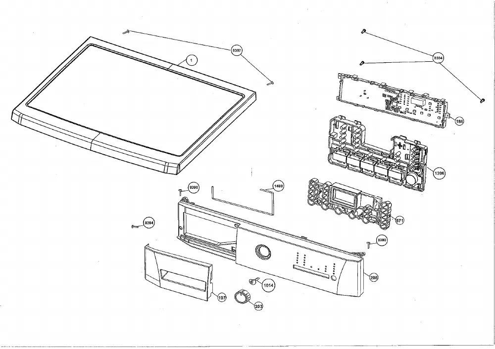Vue éclatée BEKO WMB61221M 7124142000