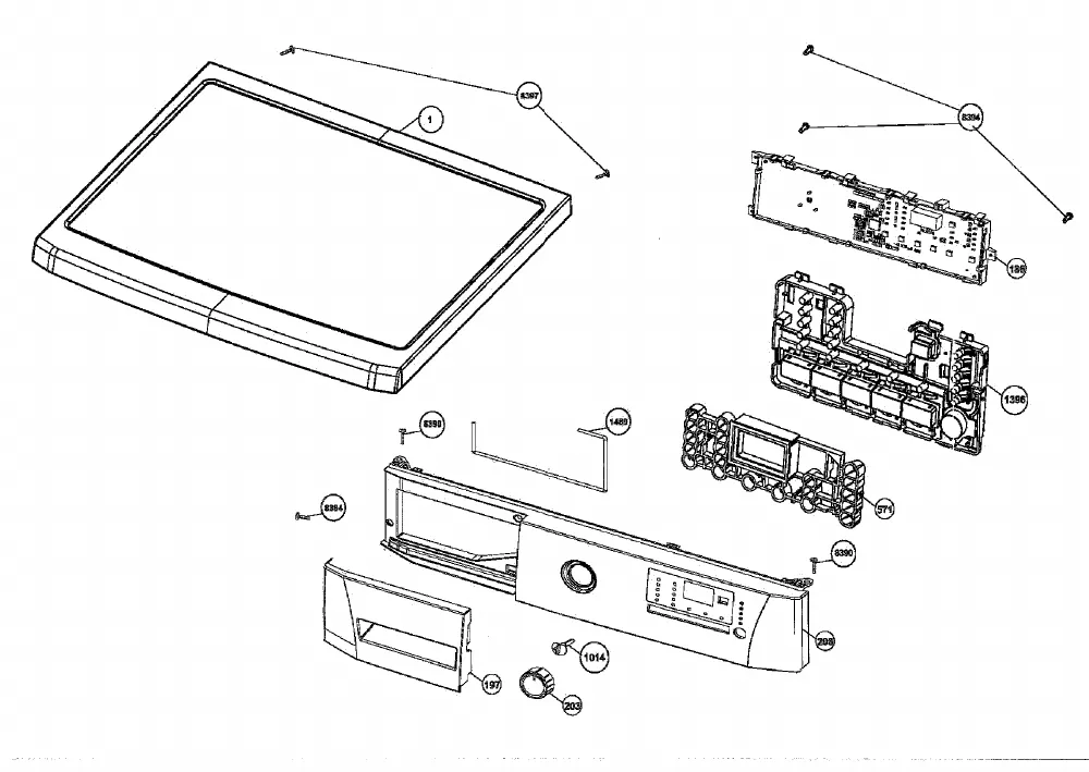 Vue éclatée BEKO WMB812 7178583400