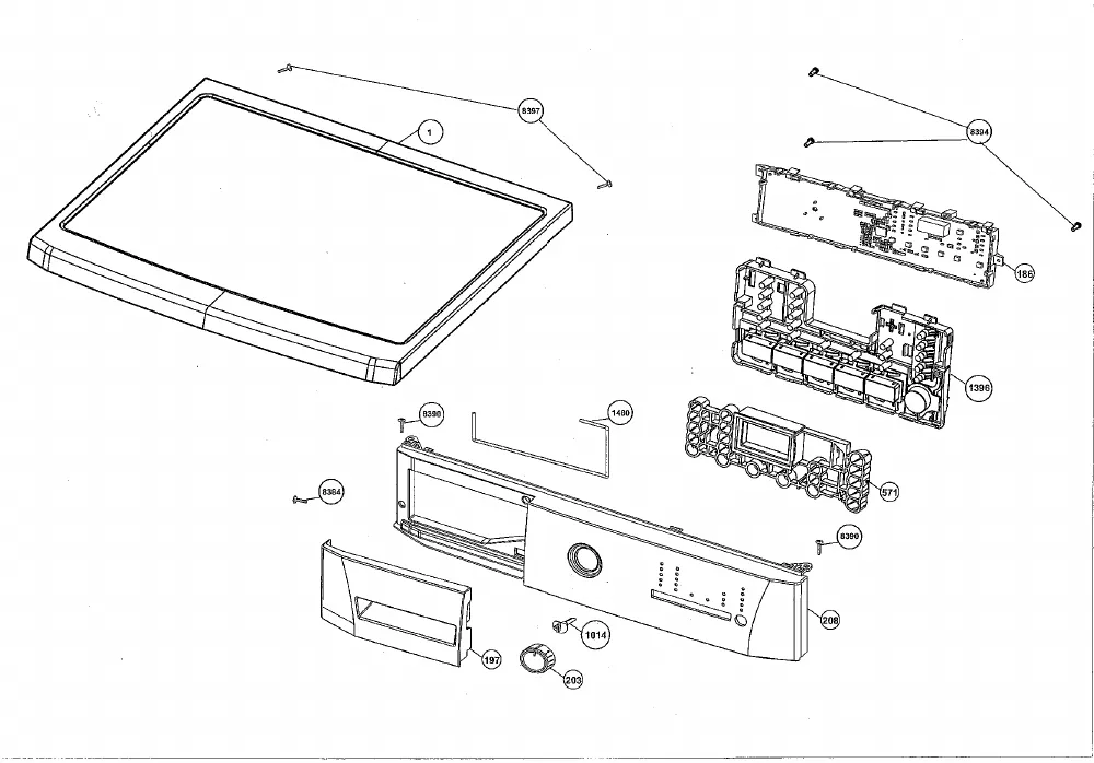 Vue éclatée BEKO WMB61221S 7105241100