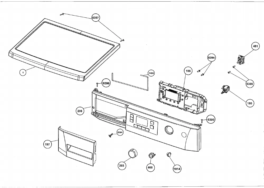 Vue éclatée BEKO WMB81241C 7129241100
