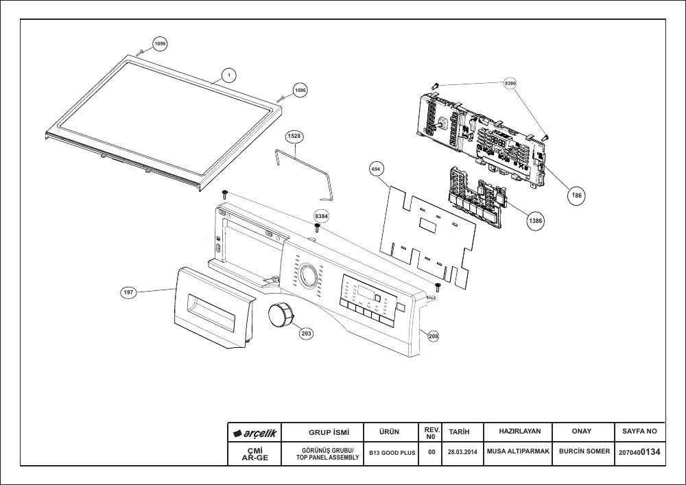Vue éclatée BEKO WMY81483S 7159541300