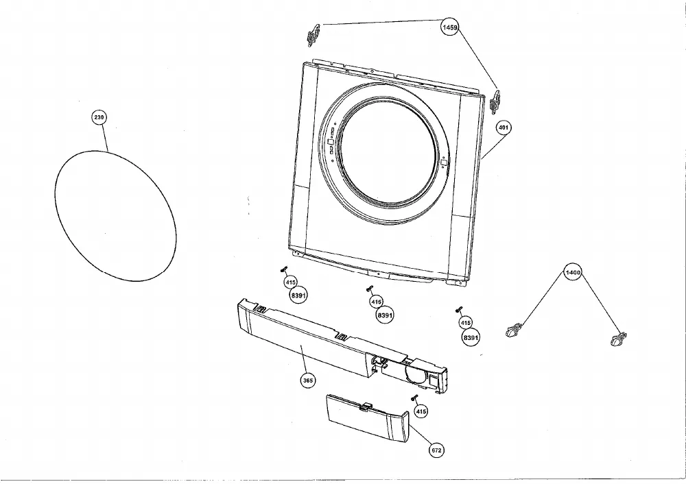 Vue éclatée BEKO WMB61421 7107441100
