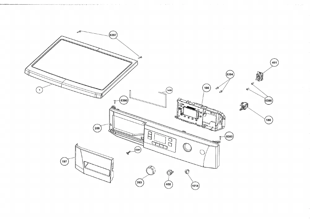 Vue éclatée BEKO WMB91443C 7110241100