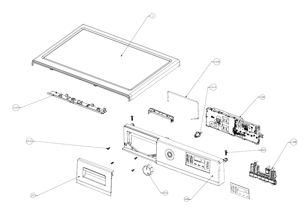 Vue éclatée BEKO DWUE7222B0WS 7000640067