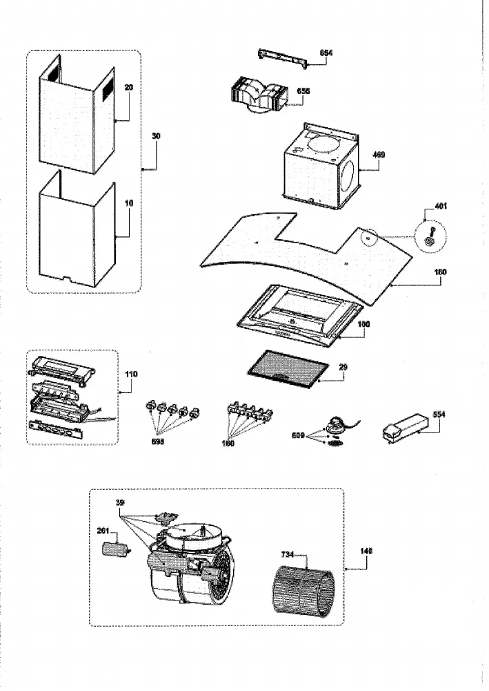 Vue éclatée HOTPOINT-ARISTON HDA6TIX.HA HDA6TIXHA 63308