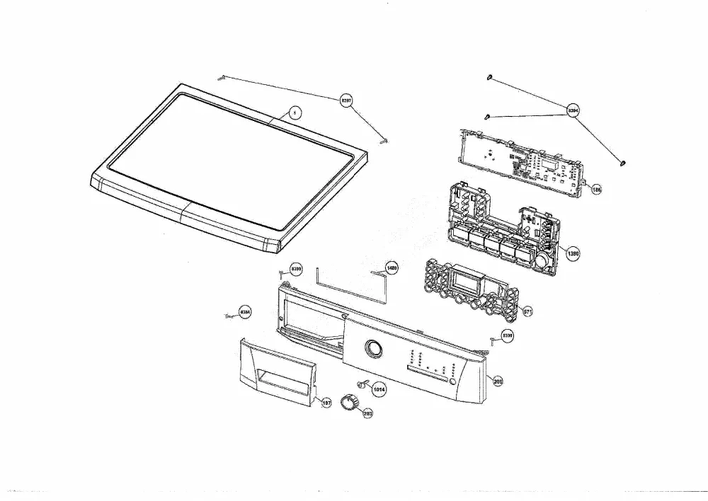 Vue éclatée BEKO WMB71221 7178681300