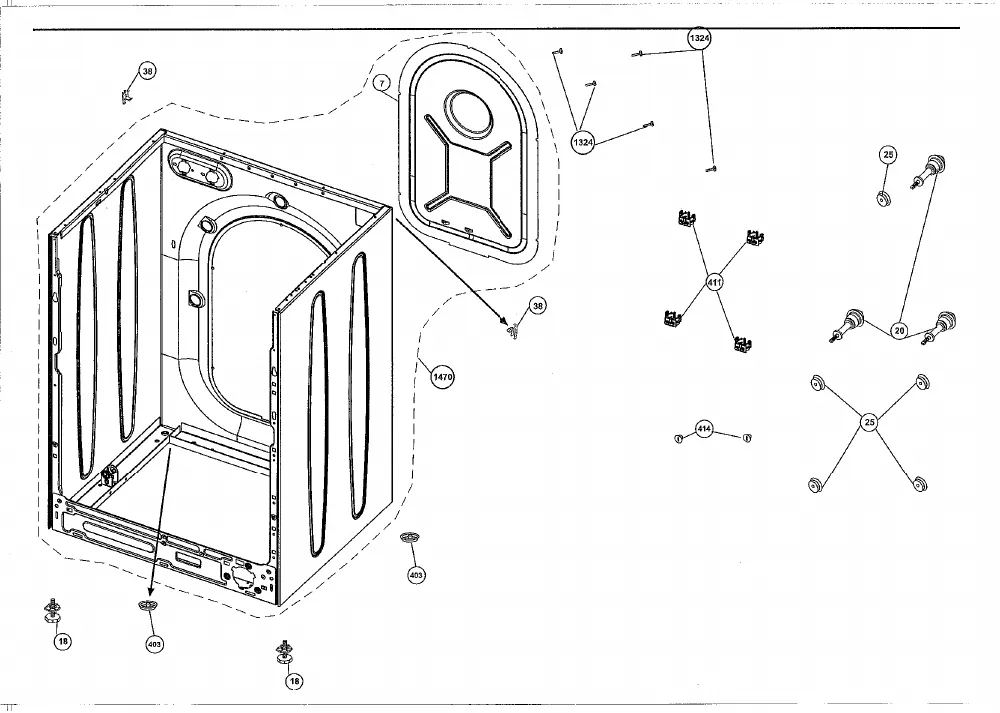 Vue éclatée BEKO WMD25100T 7119581700