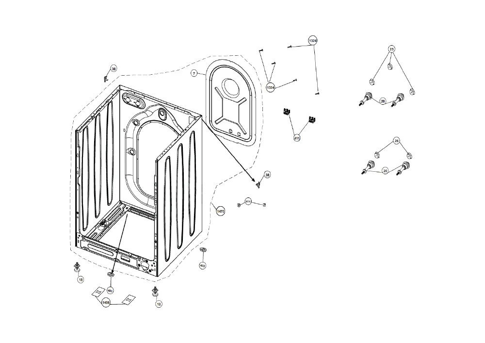 Vue éclatée BEKO WMD67101 7149181200