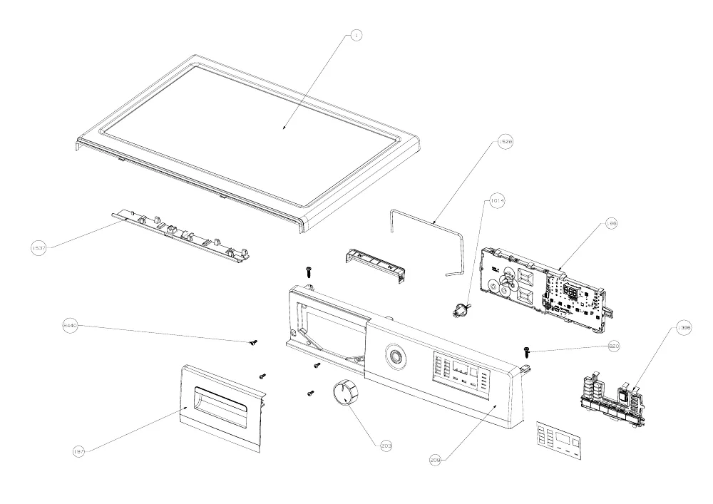 Vue éclatée BEKO WUE7424W0W 7001540048