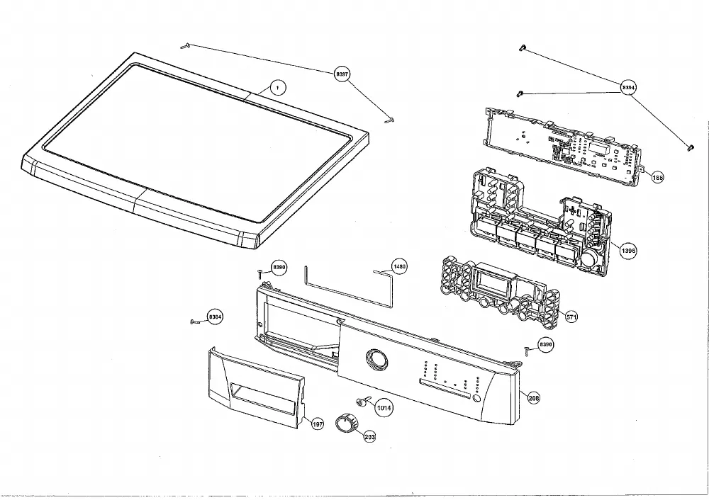 Vue éclatée BEKO WMB81220MS 7102041200