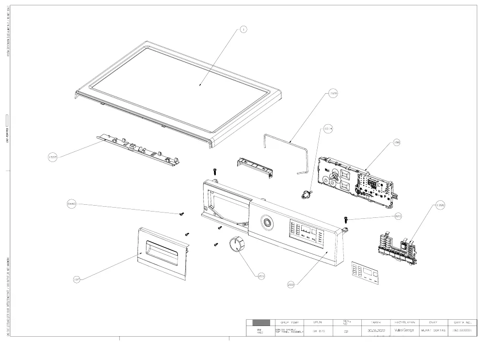 Vue éclatée BEKO WUE6612W0W 7000240040