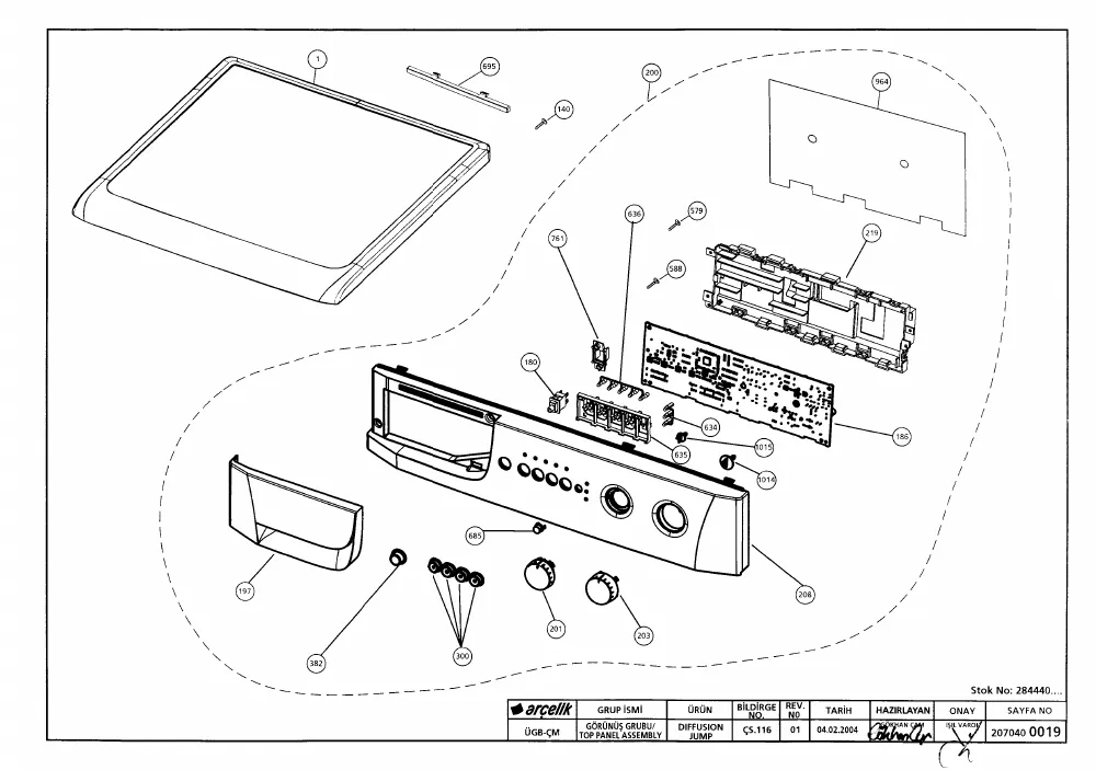 Vue éclatée BEKO WMD26100TS 7127581300