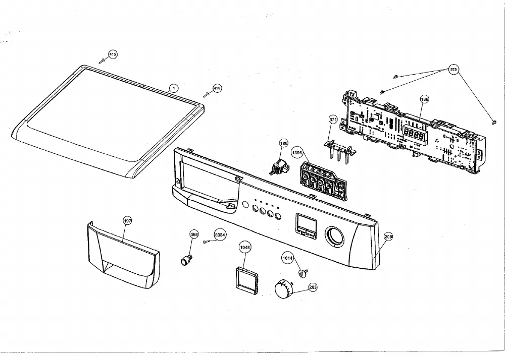 Vue éclatée BEKO WMD67141 7147981100