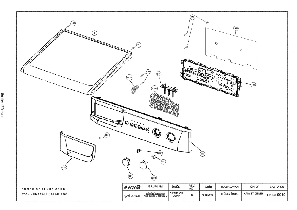 Vue éclatée BEKO WMD25085T 7147181800
