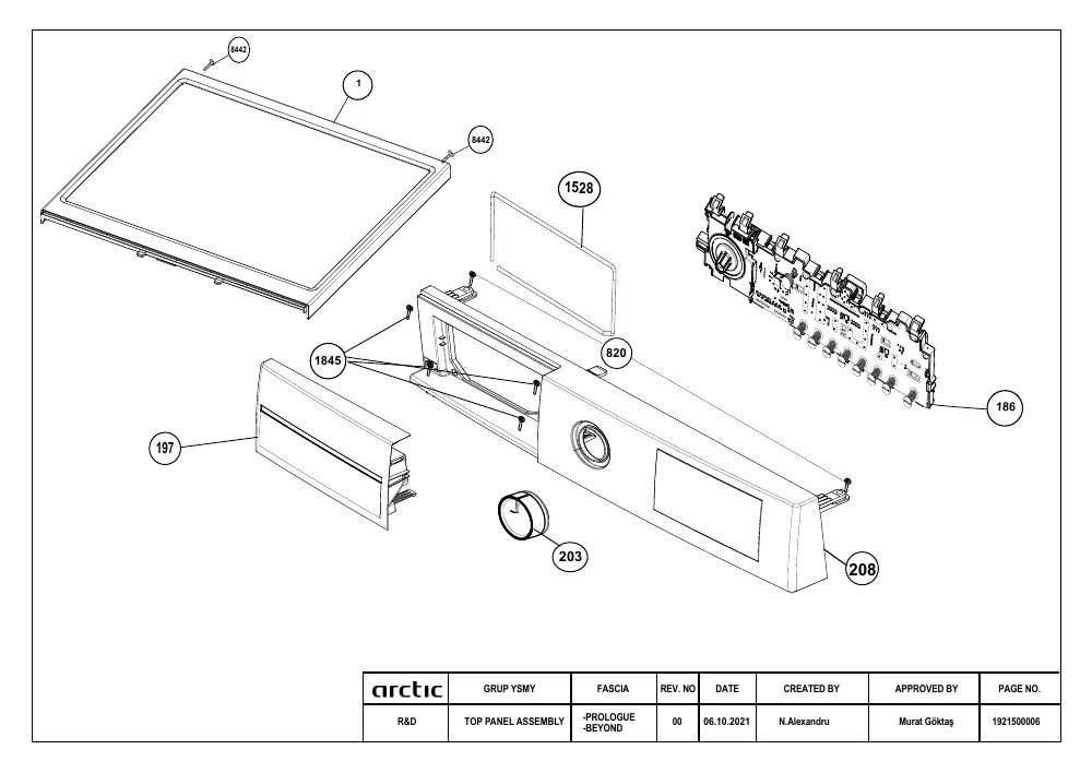 Vue éclatée BEKO B3WFU5722WW 7002740012