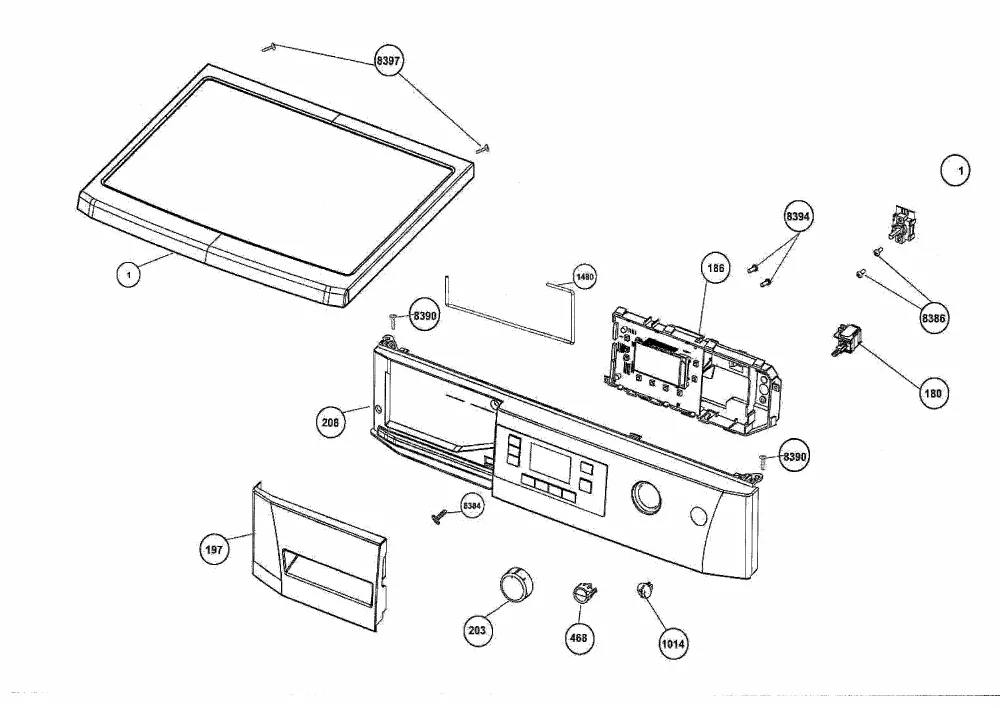 Vue éclatée BEKO WMB81441LMCB 7102241100