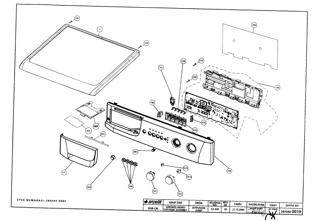 Vue éclatée BEKO WMD26120TS 7128481500