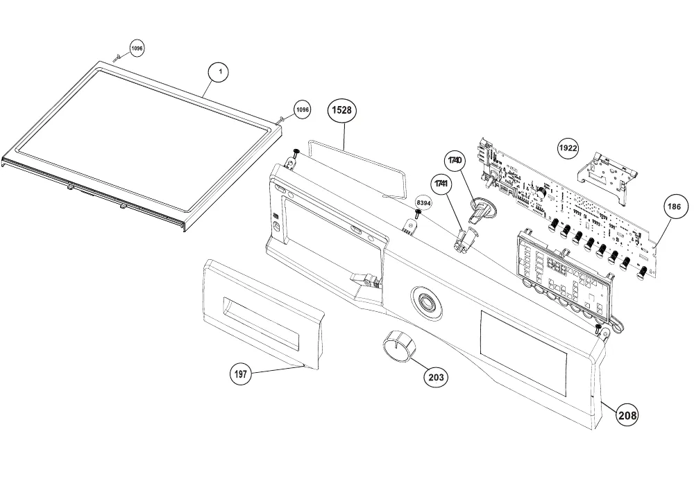 Vue éclatée BEKO WDA1600W 7138344500