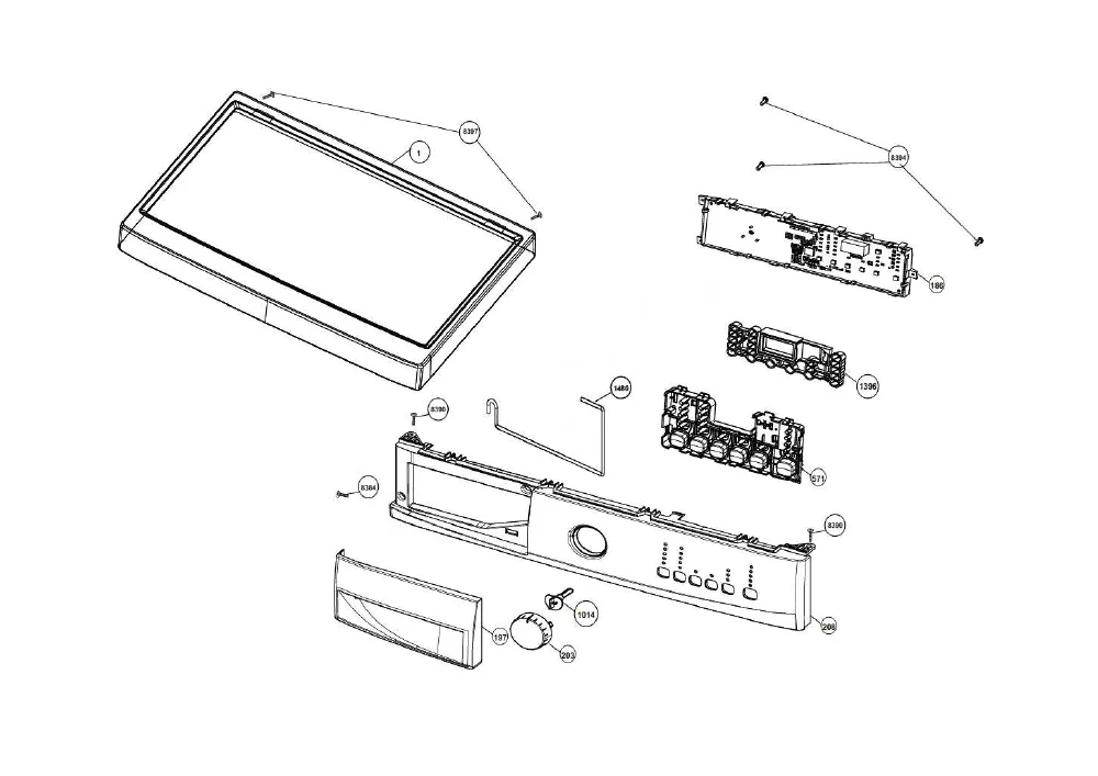 Vue éclatée BEKO WMB51022 7116342000