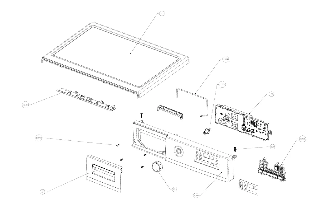 Vue éclatée BEKO WUE6612S1S 7000340004