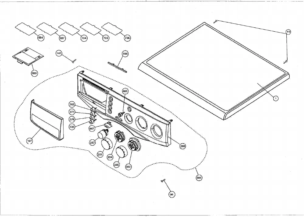Vue éclatée BEKO WM2552M 7108282000