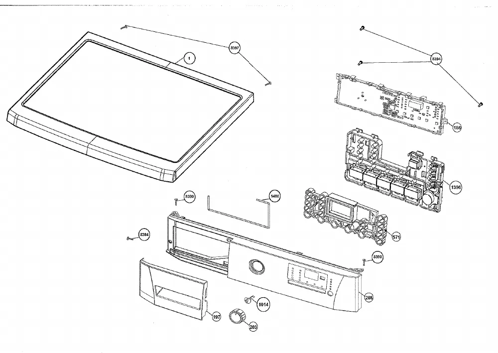 Vue éclatée BEKO WMB71436S 7103341300