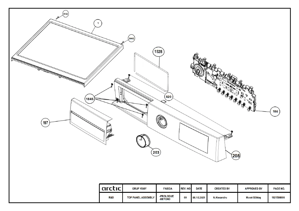 Vue éclatée BEKO WUE8626XBWST 7000840053
