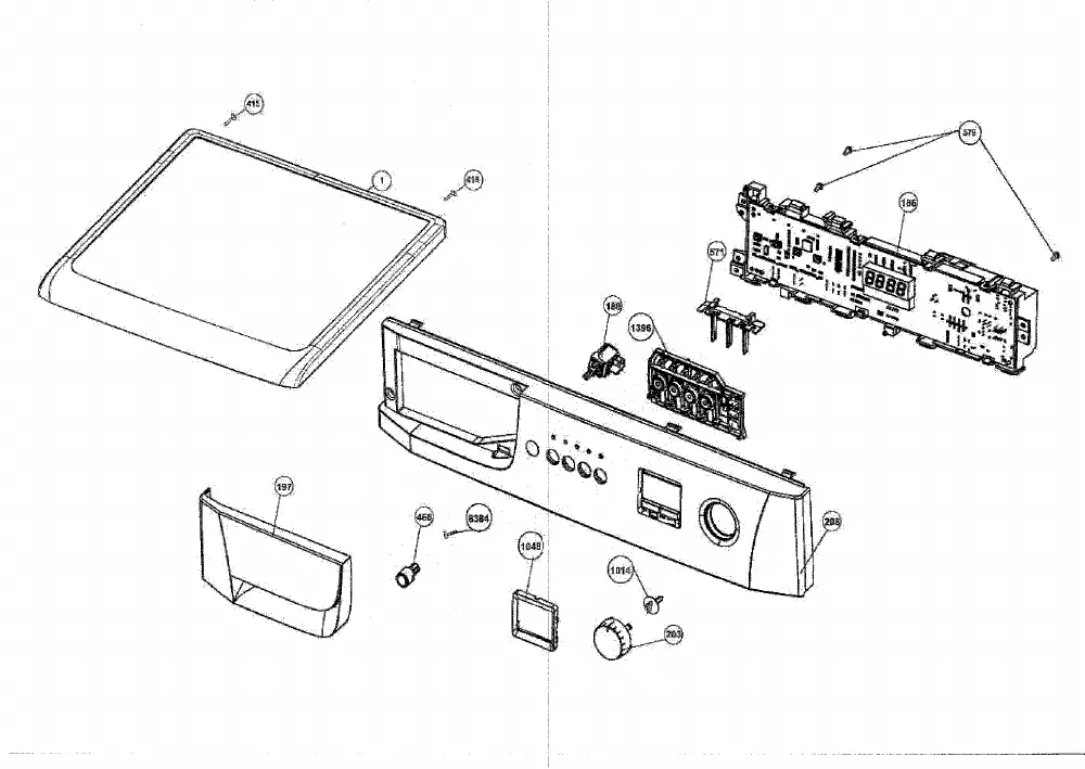 Vue éclatée BEKO WMD68120S 7174881100